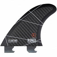 Ronix 4.0 IN - Floating Fin-s 2.0 Tool-less Fiberglass - Center Charcoal