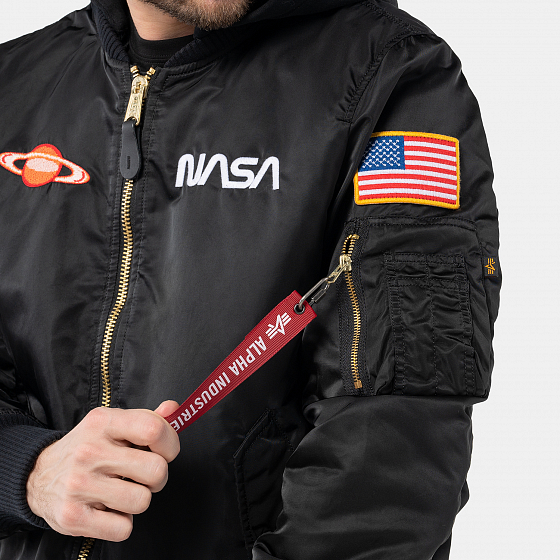 alpha industries nasa bomber black