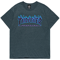 Thrasher Flame Logo DARK HEATHER