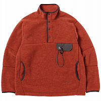 And Wander Wool Fleece Pullover RED