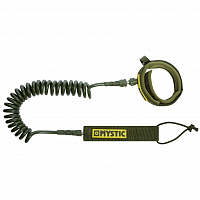 Mystic Coiled Board Leash DARK LEAF