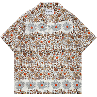 Noma t.d. Summer Shirt FLOWERS - OFF WHITE