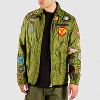 MAHARISHI Upcycled Spring Tour Jacket Multi-patch Embroidery CAMO