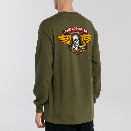 Лонгслив Powell Peralta Winged RIP Long-sleeve '2'  SS23 от Powell Peralta в интернет магазине www.traektoria.ru - 3 фото