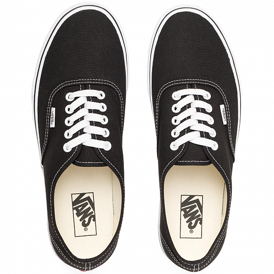 vans authentic black white