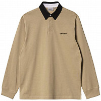 Carhartt WIP L/S Cord Rugby Polo DUSTY H BROWN / BLACK / BLACK