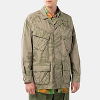 Engineered Garments Jungle Fatigue Jacket Cotton Poplin KHAKI/OLIVE LEAF PRINT COTTON POPLIN