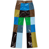 Andersson Bell Lexi Faux Leather Checkerboard Pants MULTI