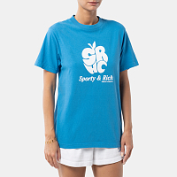 Sporty & Rich Apple T-shirt Ocean