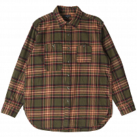 Engineered Garments Work Shirt OLIVE BROWN COTTON TWILL