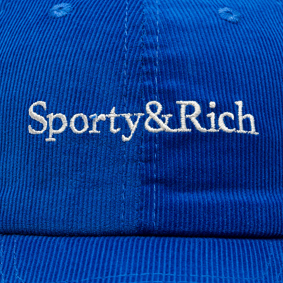 Кепка Sporty & Rich Serif Logo Corduroy HAT  SS23 от Sporty & Rich в интернет магазине www.traektoria.ru - 3 фото