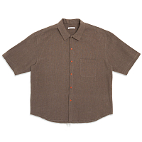 S.K. MANOR HILL Sage Shirt - Brown Ramie BROWN