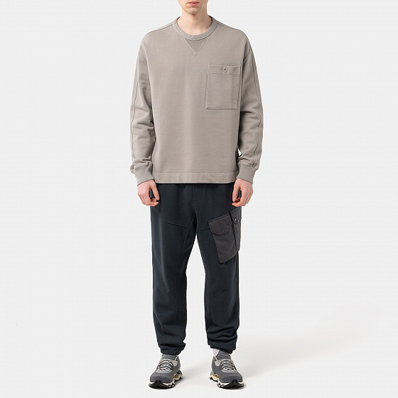 Толстовка Ten C Girocollo Garment Dyed Direct Fixed Diagonal Cotto  SS23 от Ten C в интернет магазине www.traektoria.ru - 4 фото