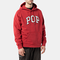 Pop Trading Company Arch Hooded Sweater RIO RED