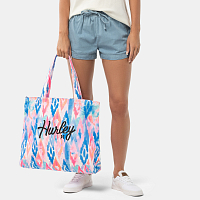 Hurley Canvas Graphic Beach Tote Multi/Black