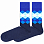 Happy Socks Faded Diamond Sock BLUE