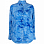 Proenza Schouler White Label TIE DYE Silk Shirt BABY BLUE/COBALT