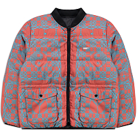 OBEY Signs Puffer Jacket HOT SAUCE MULTI