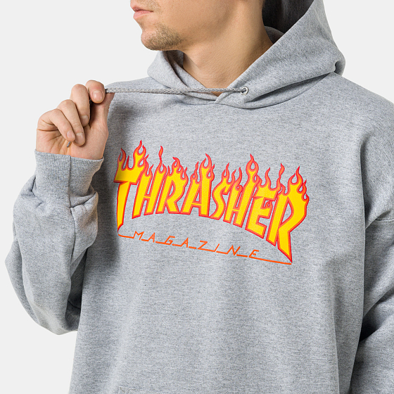 Толстовка Thrasher Flame Logo Hood  FW23 от Thrasher в интернет магазине www.traektoria.ru - 5 фото