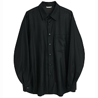 AURALEE Super Light Wool Shirts BLACK