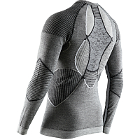 X-Bionic Apani 4.0 Merino Shirt Round Neck LG SL MEN BLACK/GREY/WHITE