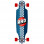 RAD Checker Stripe Drop Through Longboard NAVY/WHITE