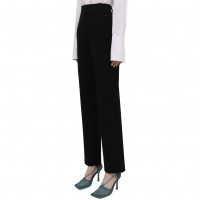 Proenza Schouler White Label Crepe Suiting Wide LEG Pants BLACK
