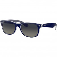 Ray Ban NEW Wayfarer MATTE BLUE ON TRANSPARENT/LIGHT GREY GRADIENT DARK