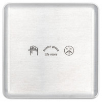 MISTER GREEN Square Logo Rolling Tray Aluminum ALUMINUM