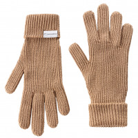 Woolrich Ribbed Gloves DARK CAMEL