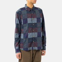 Corridor Patchwork Plaid LS NAVY