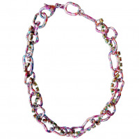 Collina Strada Rhinestone Crushed Chain Necklace POLKA PARTY