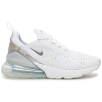 Nike AIR MAX 270 WHITE/MTLC PLATINUM-PURE PLATINUM