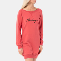 Hurley W Oceancare O&O Script Fleece Dress MINERAL RED