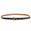 NEEDLES Peace Buckle Narrow Belt - Crocodile Leather BLACK
