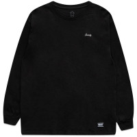 Grizzly Embroidered Script Logo LS TEE BLACK/WHITE