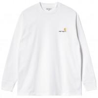 Carhartt WIP L/S American Script T-shirt White