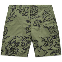 Engineered Garments Fatigue Short OLIVE FLORAL PRINT RIPSTOP