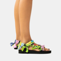 Arizona Love Trekky Sandals Giovanni FLUO GREEN BANDANA