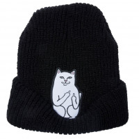 RIPNDIP Lord Nermal Ribbed Beanie BLACK