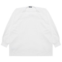 YLEVE Pigment DYE Cotton Jersey L/S T White