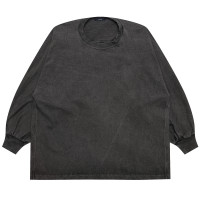 YLEVE Pigment DYE Cotton Jersey L/S T BLACK
