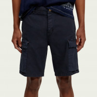 Scotch & Soda Fave Cargo Shorts- Garment-dyed Canvas NAVY