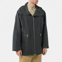 YLEVE Cotton/silk Grosgrain Hood CO EVER GREEN