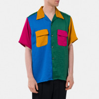 NEEDLES S/S Classic Shirt - Multi Colour Vivit Tone