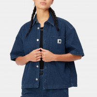 Carhartt WIP W' S/S Lovilia Shirt BLUE (STONE WASHED)