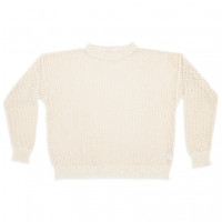 S.K. MANOR HILL Open Knit Sweater Natural NATURAL