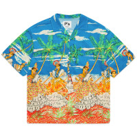 PRESIDENT'S Rangi Over P'S Caraibian Print Washed BLUE
