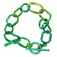 Collina Strada Crushed Chain Bracelet METALLIC GREEN MULTI