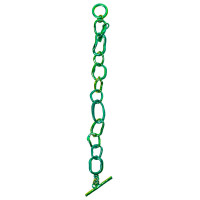 Collina Strada Crushed Chain Bracelet METALLIC GREEN MULTI